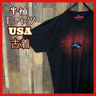 ブラック プリント メンズ ゾンビ M USA古着 90s 半袖 Tシャツ(Tシャツ/カットソー(半袖/袖なし))