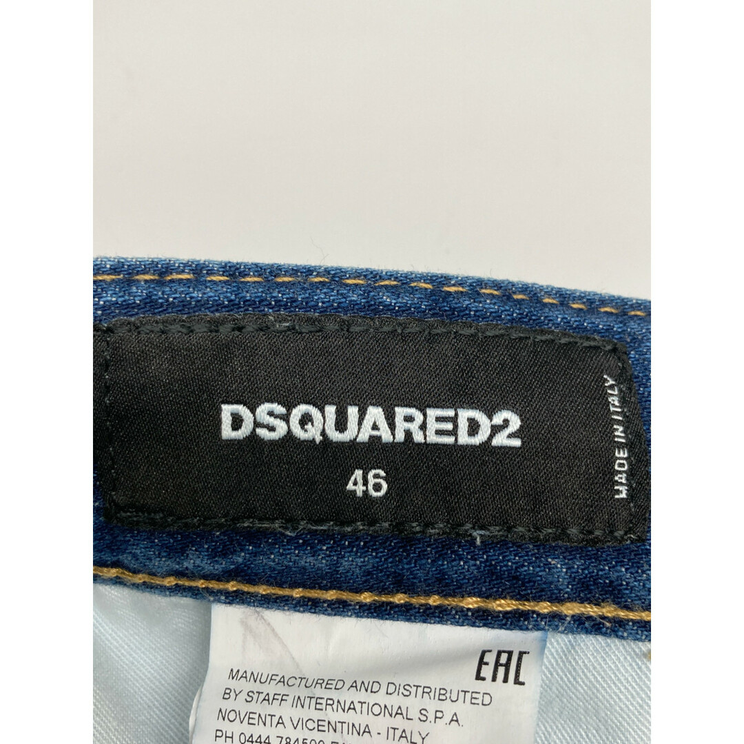 DSQUARED2(ディースクエアード)のディースクエアード S71LB0624 19年 セクシーツイスト ダメージ/ペイント加工 ボタンフライ ストレッチスキニーデニムパンツ 46 メンズのパンツ(その他)の商品写真