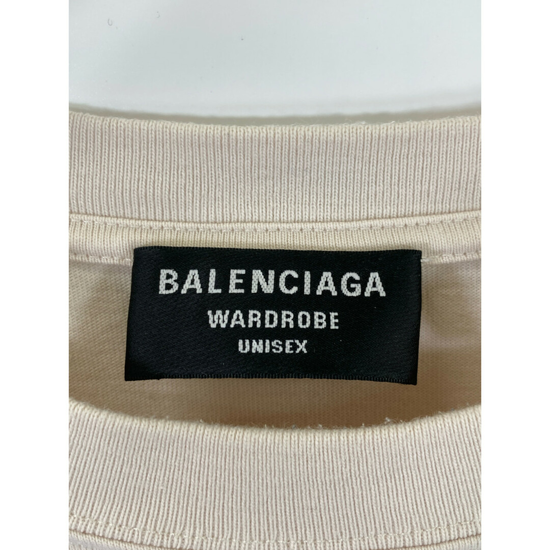 Balenciaga(バレンシアガ)のバレンシアガ 21年 612966 TIVG5 ﾍﾞｰｼﾞｭ ﾛｺﾞ 半袖Tｼｬﾂ M メンズのトップス(その他)の商品写真