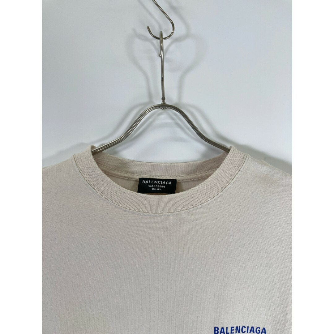 Balenciaga(バレンシアガ)のバレンシアガ 21年 612966 TIVG5 ﾍﾞｰｼﾞｭ ﾛｺﾞ 半袖Tｼｬﾂ M メンズのトップス(その他)の商品写真