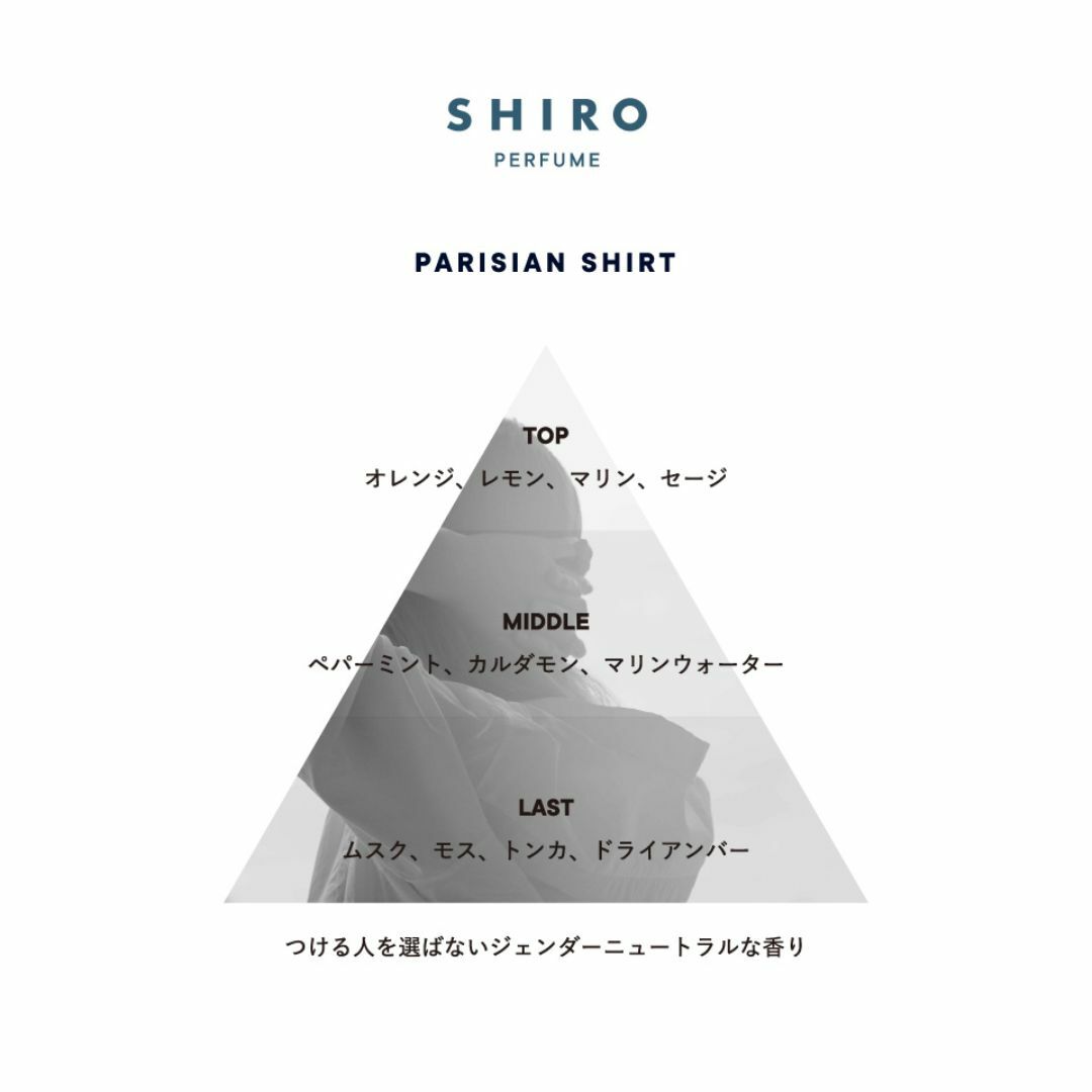 shiro(シロ)のPARISIAN SHIRT オードパルファン  パリジャン シャツ  50m  コスメ/美容の香水(ユニセックス)の商品写真