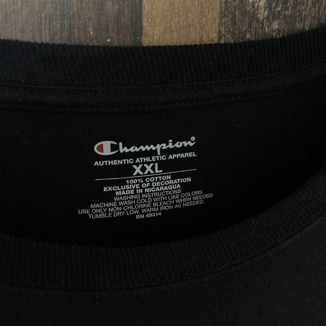 Champion(チャンピオン)のチャンピオン メンズ プリント ヨーダ 2XL ブラック 古着 半袖 Tシャツ メンズのトップス(Tシャツ/カットソー(半袖/袖なし))の商品写真