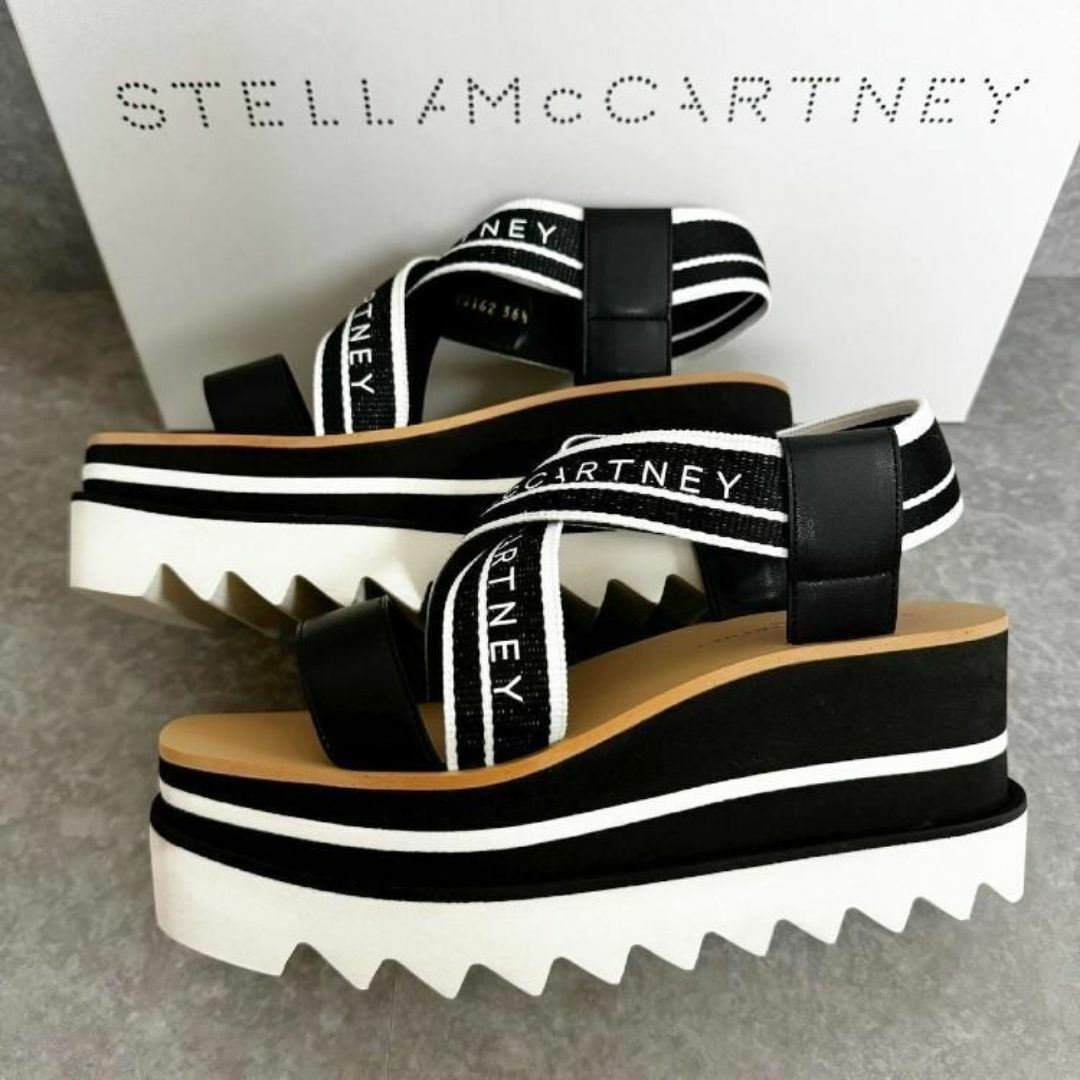 Stella McCartney(ステラマッカートニー)の★新品未使用★ ステラマッカートニー ストライプ プラットフォームサンダル レディースの靴/シューズ(サンダル)の商品写真