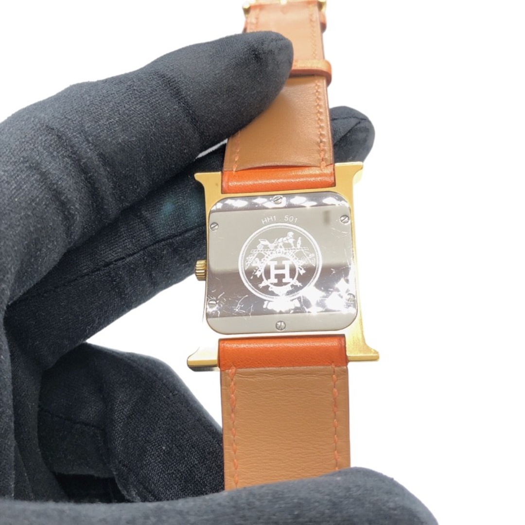 Hermes(エルメス)の　エルメス HERMES Hウォッチ HH1501 オレンジ GP GP/SS レディース 腕時計 レディースのファッション小物(腕時計)の商品写真