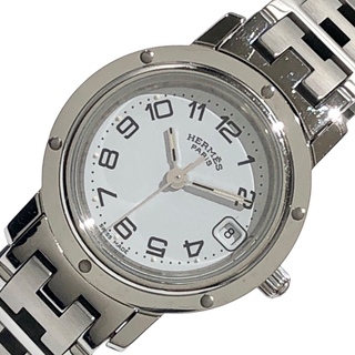 エルメス(Hermes)の　エルメス HERMES クリッパー CL4.210 ホワイト レディース 腕時計(腕時計)