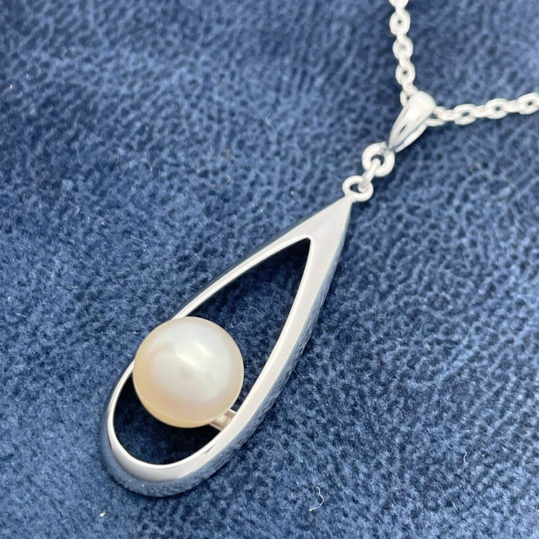 MIKIMOTO(ミキモト)の美品 ミキモト ネックレス シルバー パール ドロップ /24-619 レディースのアクセサリー(ネックレス)の商品写真