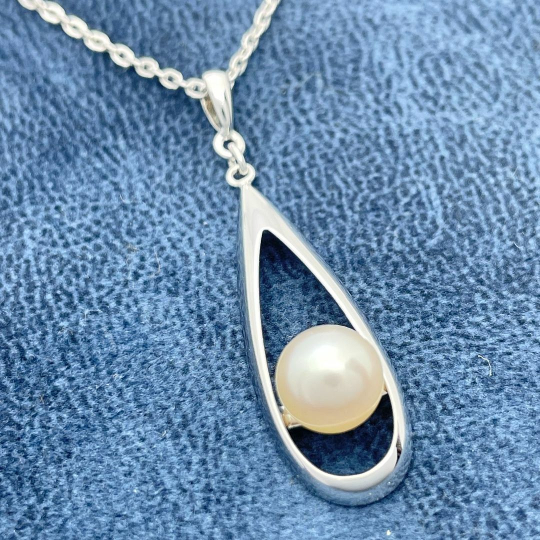 MIKIMOTO(ミキモト)の美品 ミキモト ネックレス シルバー パール ドロップ /24-619 レディースのアクセサリー(ネックレス)の商品写真