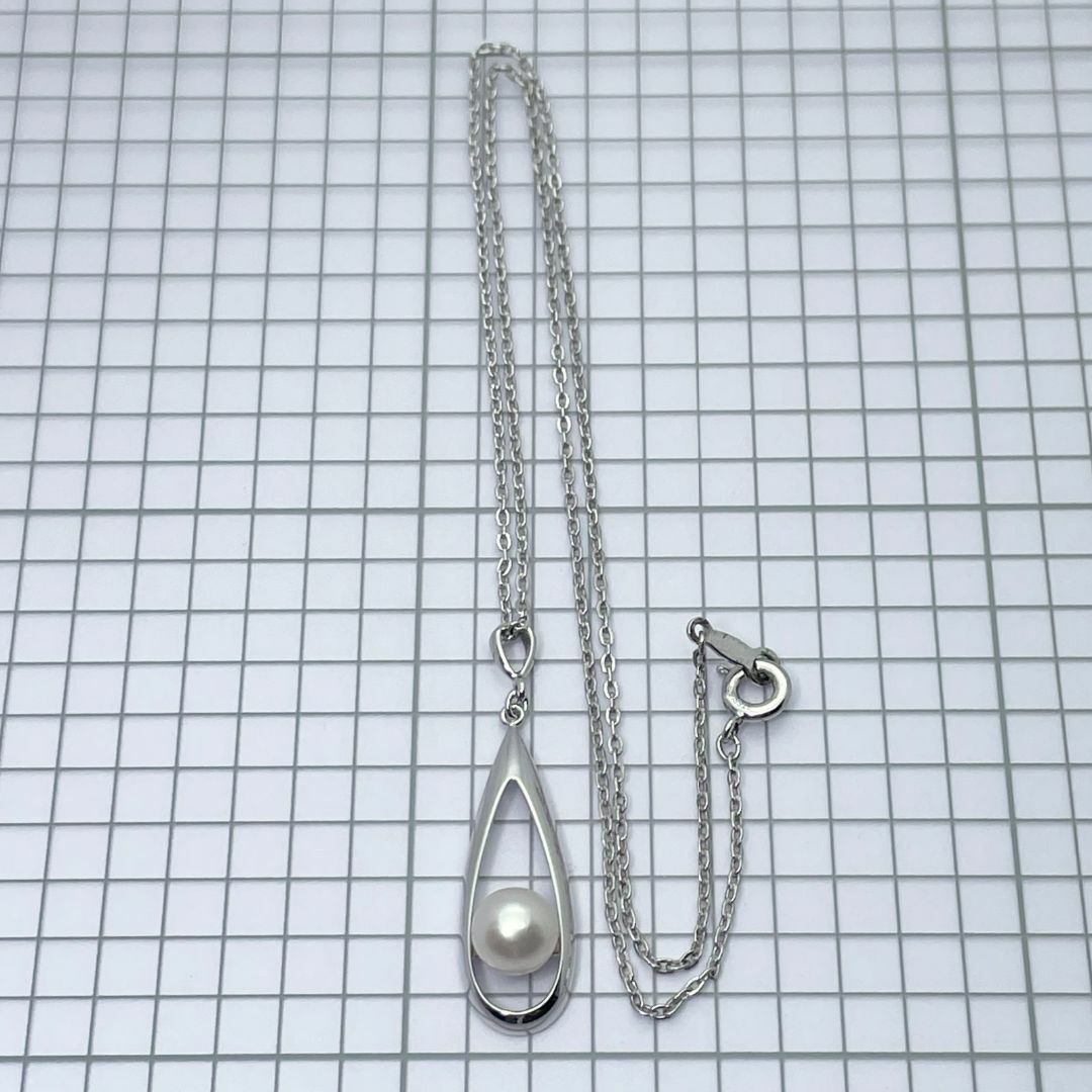 MIKIMOTO(ミキモト)の美品 ミキモト ネックレス シルバー パール ドロップ /24-619 レディースのアクセサリー(ネックレス)の商品写真