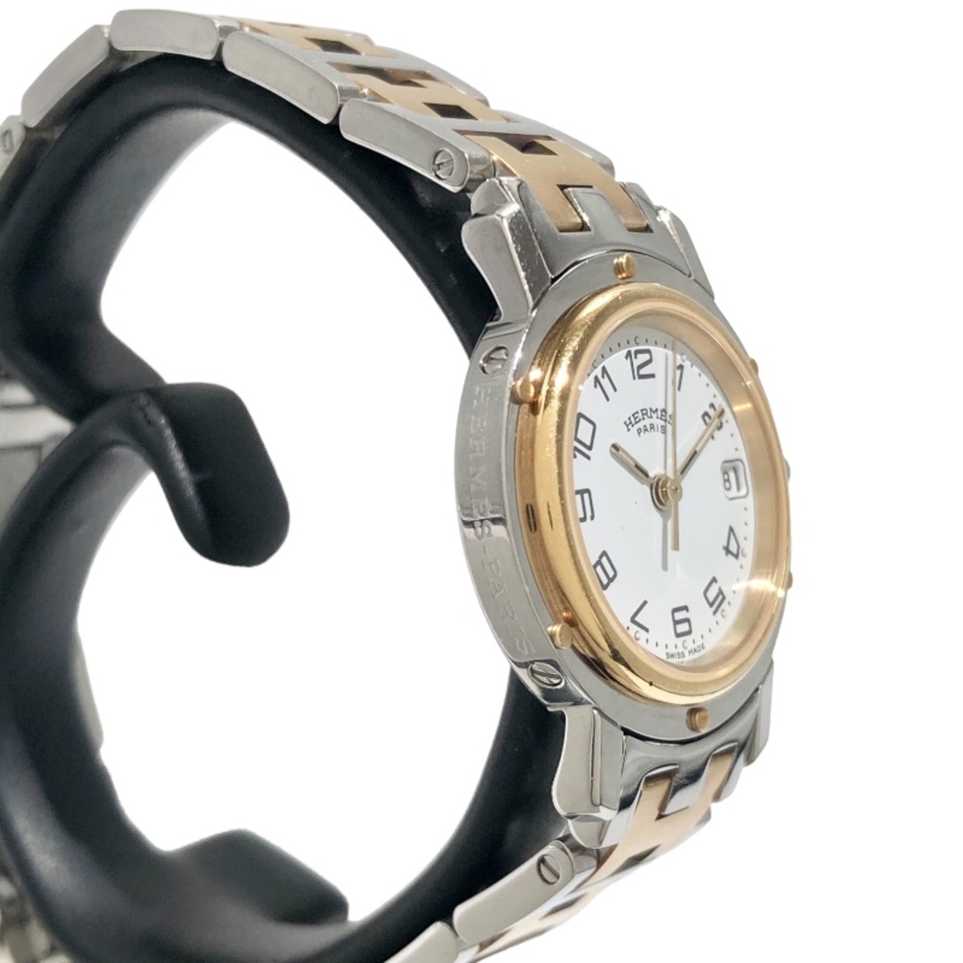 Hermes(エルメス)の　エルメス HERMES クリッパー CL4.220 ホワイト SS/GP レディース 腕時計 レディースのファッション小物(腕時計)の商品写真