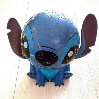 スティッチ(STITCH)のスティッチ　ディズニー　立体型パズル　置物　ブルー　青色(日用品/生活雑貨)