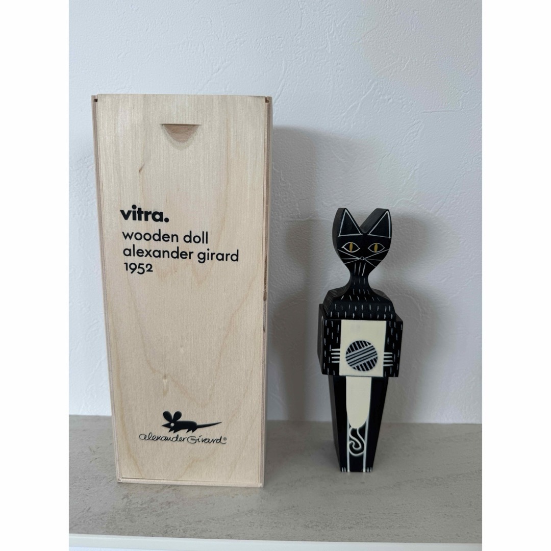 vitra.(ヴィトラ)のWOODEN DOLLS CAT / S / vitra.★ウッデンドール　② エンタメ/ホビーの美術品/アンティーク(彫刻/オブジェ)の商品写真