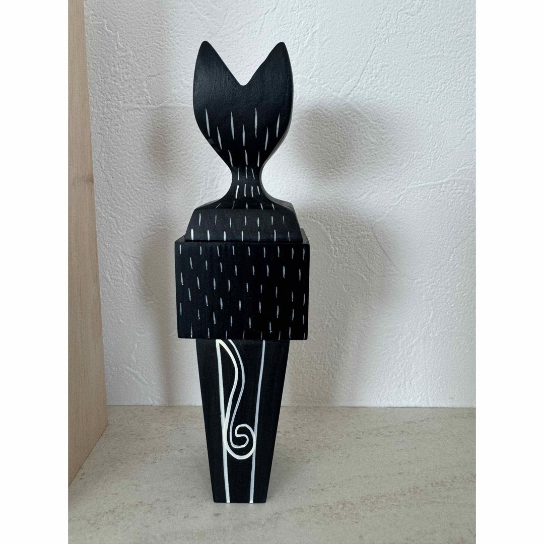 vitra.(ヴィトラ)のWOODEN DOLLS CAT / S / vitra.★ウッデンドール　② エンタメ/ホビーの美術品/アンティーク(彫刻/オブジェ)の商品写真