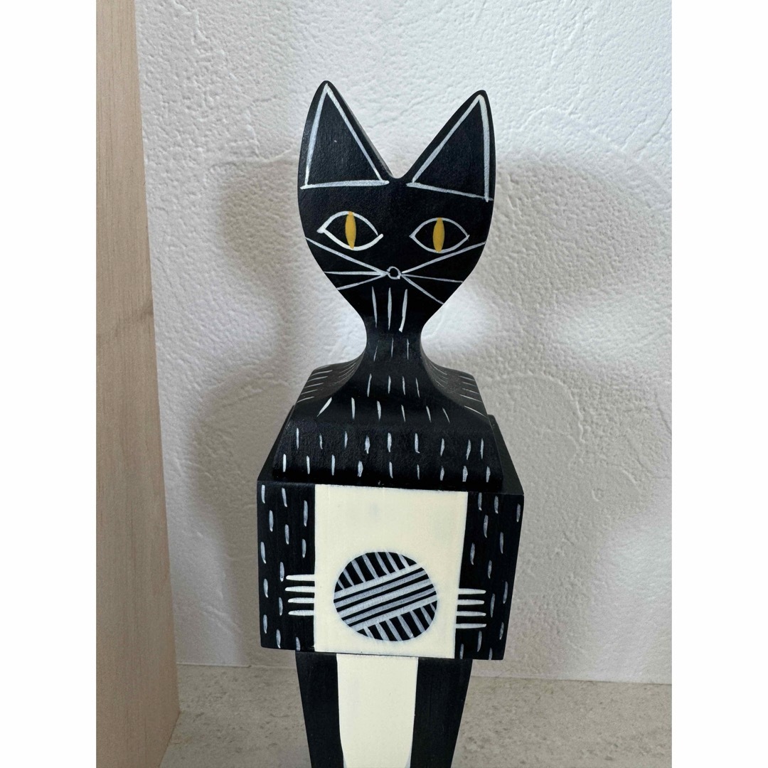 vitra.(ヴィトラ)のWOODEN DOLLS CAT / S / vitra.★ウッデンドール　② エンタメ/ホビーの美術品/アンティーク(彫刻/オブジェ)の商品写真