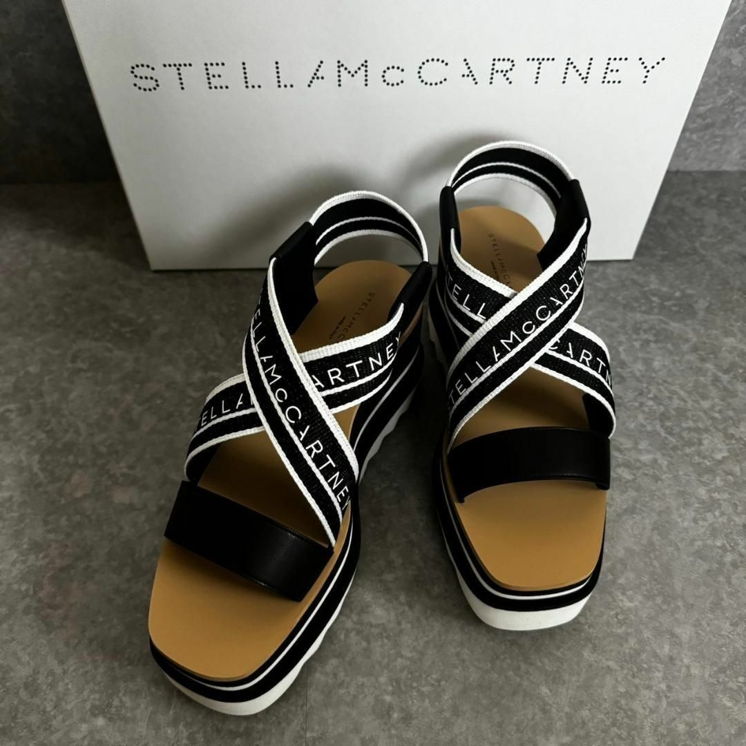 Stella McCartney(ステラマッカートニー)の★新品未使用★ ステラマッカートニー ストライプ プラットフォームサンダル レディースの靴/シューズ(サンダル)の商品写真