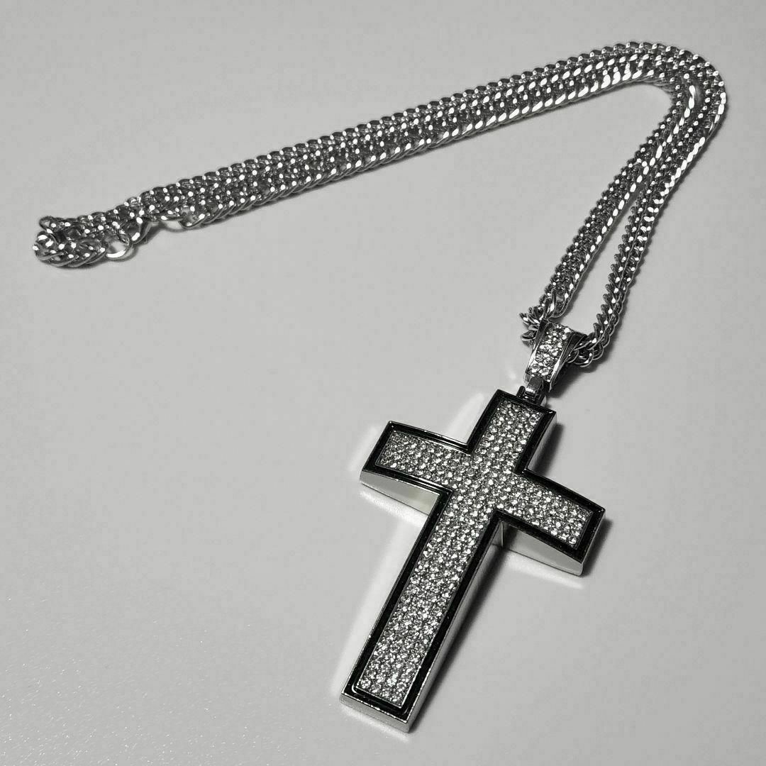 十字架　クロスチェーン　シルバー　7mmダブル喜平チェーン付　ブリンブリン メンズのアクセサリー(ネックレス)の商品写真