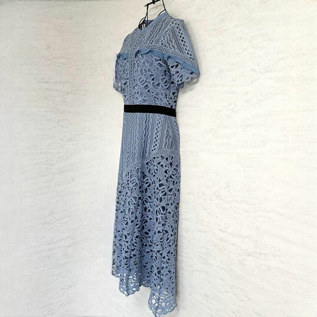 FRAY I.D(フレイアイディー)のFRAY I.D ケミカルレースワンピースドレス 水色 ¥40,000- レディースのワンピース(ロングワンピース/マキシワンピース)の商品写真