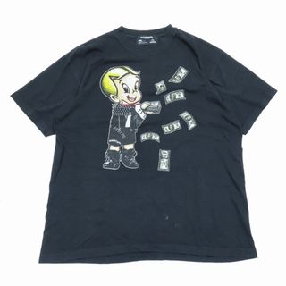 アザー(other)のドムレーベル DOMREBEL BOX Tシャツ 半袖 プリント XL 黒(Tシャツ/カットソー(半袖/袖なし))