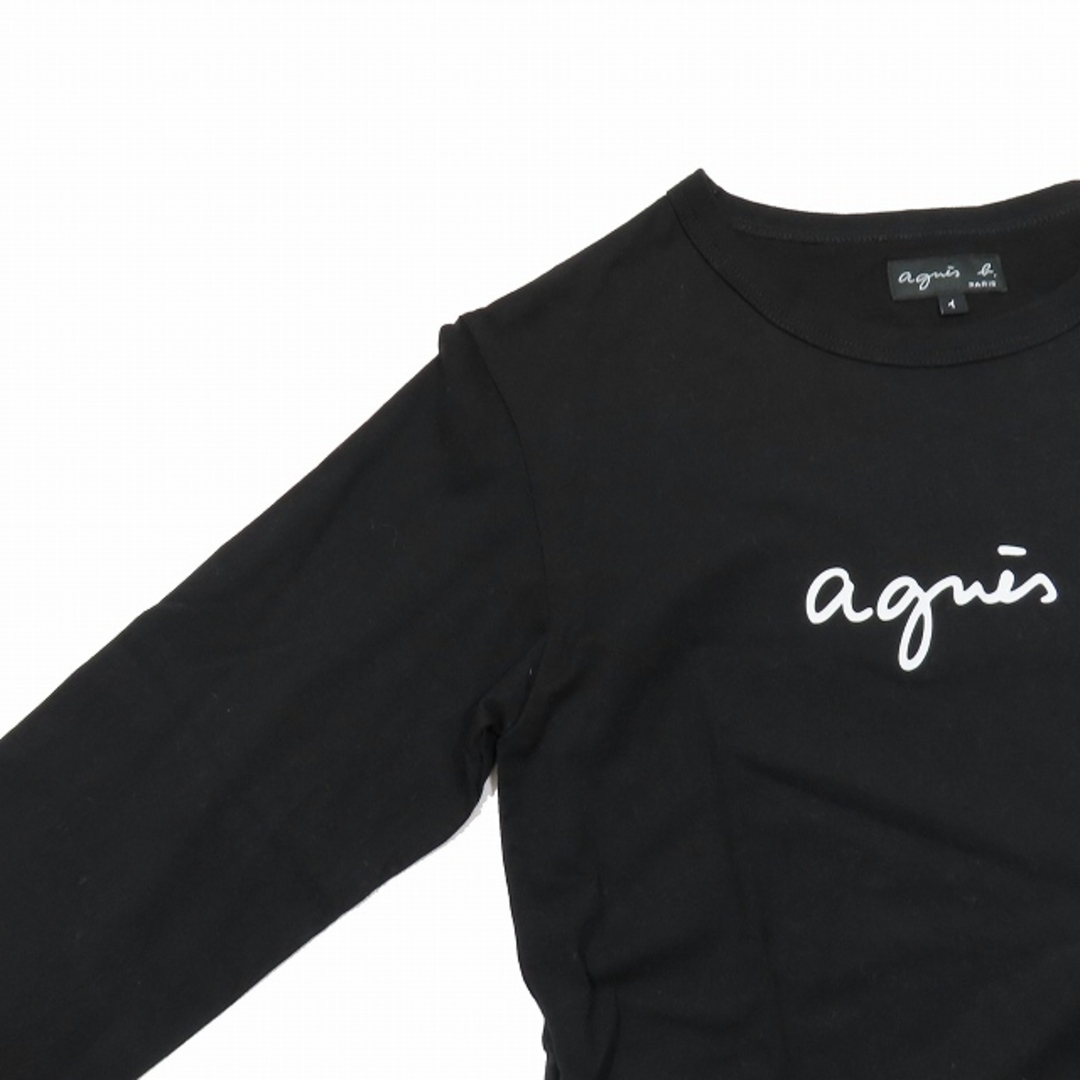 agnes b.(アニエスベー)の美品 アニエスベー agnes b. Tシャツ 長袖 カットソー 1 黒 レディースのトップス(Tシャツ(長袖/七分))の商品写真