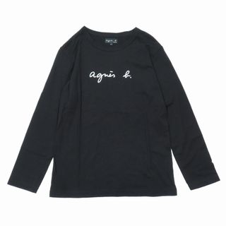 アニエスベー(agnes b.)の美品 アニエスベー agnes b. Tシャツ 長袖 カットソー 1 黒(Tシャツ(長袖/七分))