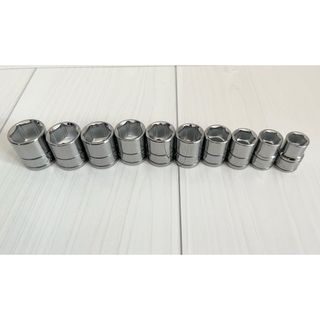 《新品》BLUE POINT 3/8 シャローソケット BLPSM 6角 セット(メンテナンス用品)