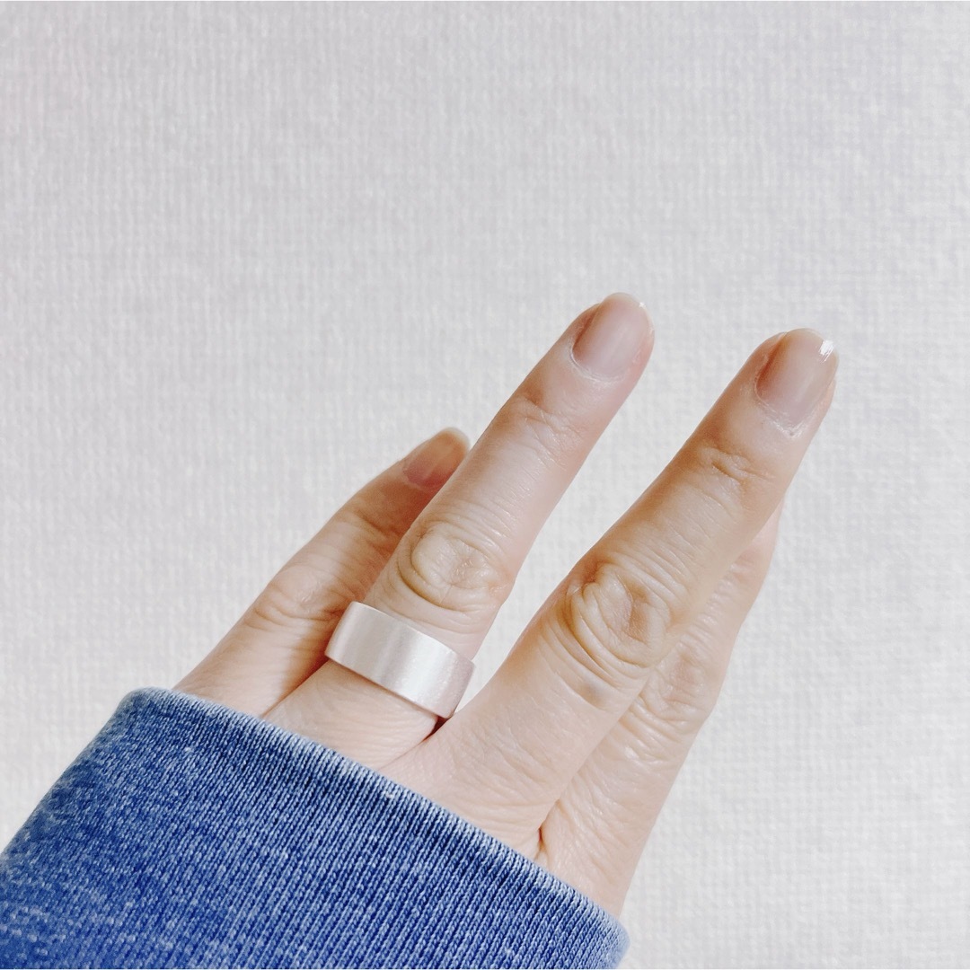 シルバーリング 925 プレーンリング マット 指輪 マルジェラ好きにも③ メンズのアクセサリー(リング(指輪))の商品写真