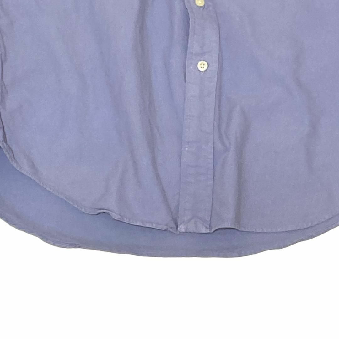 Ralph Lauren(ラルフローレン)のラルフローレン BD半袖シャツ くすみブルー ポニー刺繍 US古着f52① メンズのトップス(シャツ)の商品写真