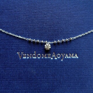 ヴァンドームアオヤマ(Vendome Aoyama)のヴァンドーム青山 ダイヤモンド ネックレス ホワイトゴールド K18 保証書(ネックレス)