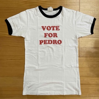 VOTE FOR PEDRO ナポレオン・ダイナマイト 公式 リンガーTシャツ(Tシャツ/カットソー(半袖/袖なし))