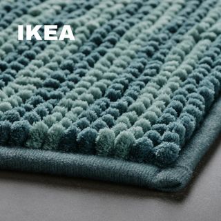 イケア(IKEA)のイケア　IKEA　バスマット　トフトボー　ストライプ/ブルー　1枚(タオル/バス用品)