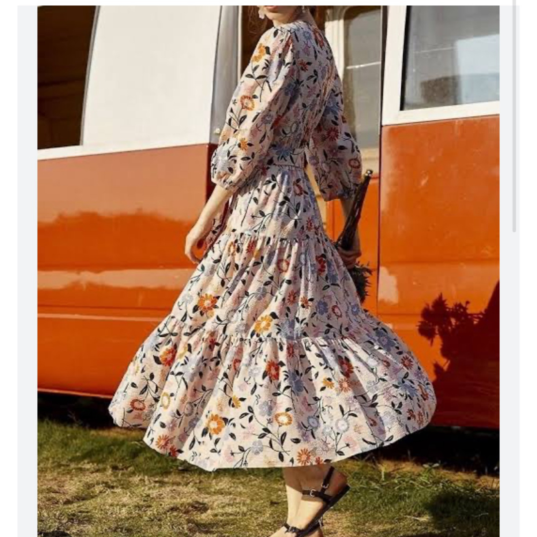 kate spade new york(ケイトスペードニューヨーク)の未使用　ケイトスペード floral garden lawn dress XS  レディースのワンピース(ロングワンピース/マキシワンピース)の商品写真