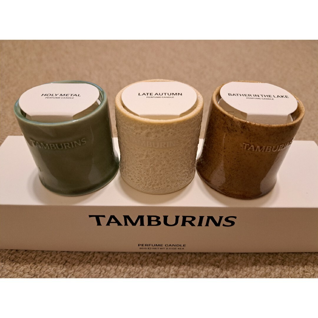 【新品・未使用】tamburins キャンドル3点セット コスメ/美容のリラクゼーション(キャンドル)の商品写真
