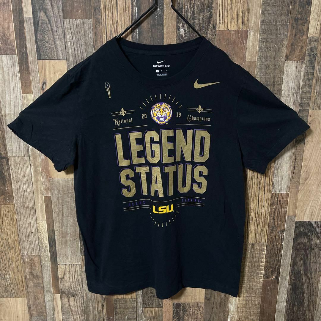 NIKE(ナイキ)のプリント ナイキ スポーツ L メンズ USA古着 ブラック 半袖 Tシャツ メンズのトップス(Tシャツ/カットソー(半袖/袖なし))の商品写真