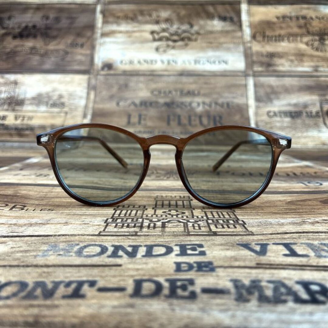 バイカーシェード ボストン ウエリントン 眼鏡 サングラス ライトグリーン メンズのファッション小物(サングラス/メガネ)の商品写真