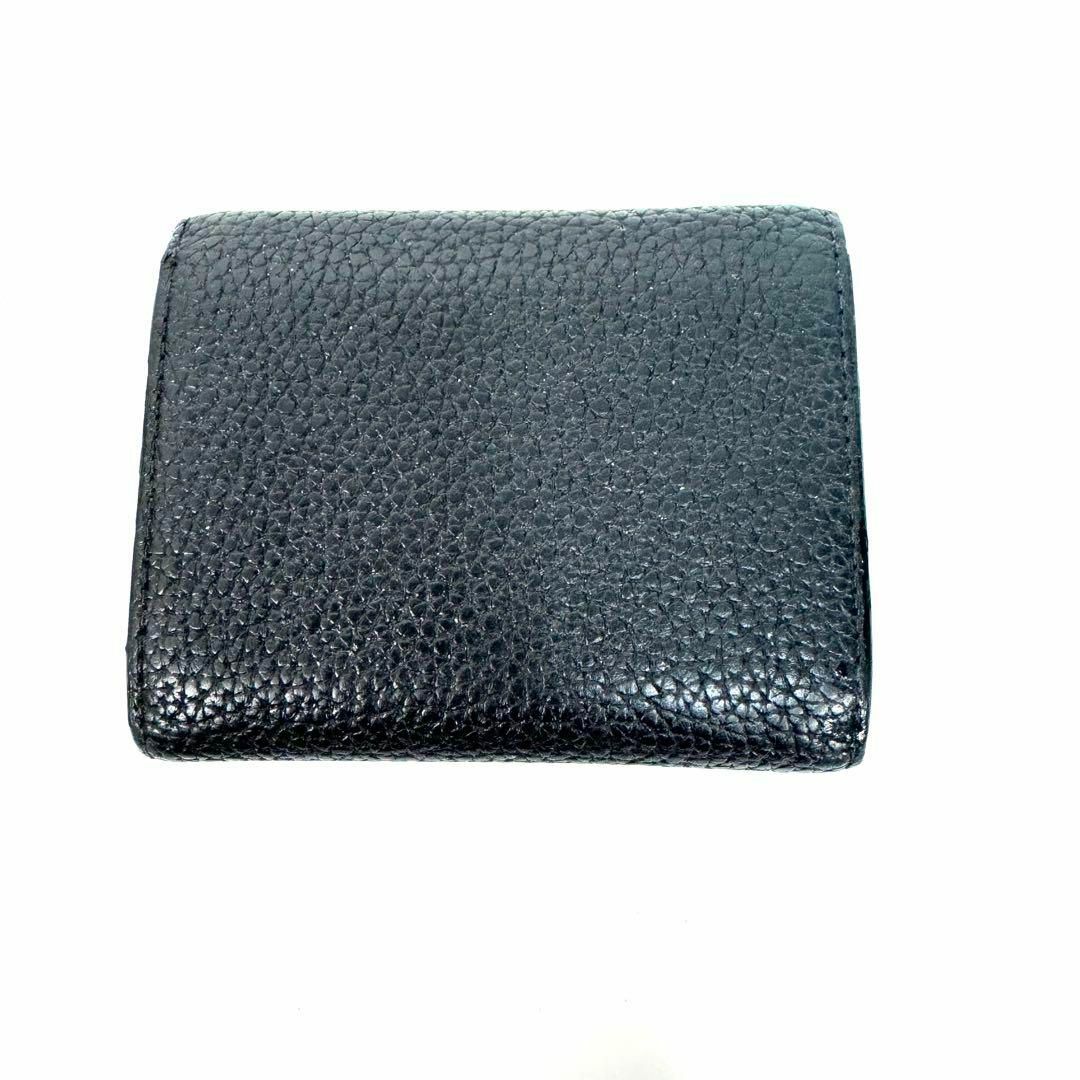 ボナベンチュラ スモールウォレット シュリンクレザー 黒 レター型 レディースのファッション小物(財布)の商品写真
