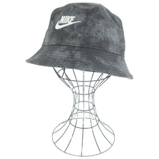 ナイキ(NIKE)のNIKE ナイキ ハット S/M 黒系xグレー系 【古着】【中古】(ハット)