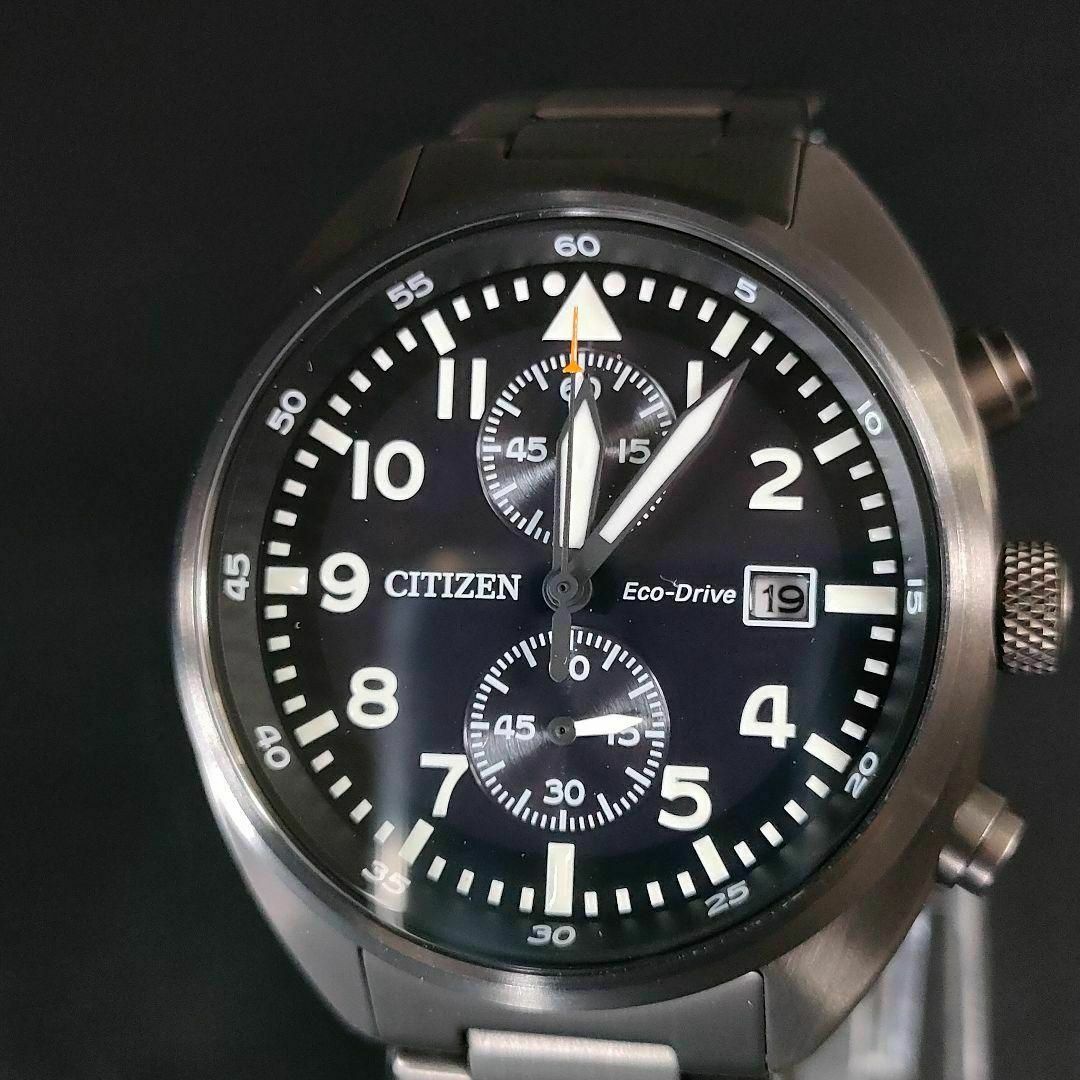 CITIZEN(シチズン)の極美品【稼働品】CITIZEN　シチズン　B642　ブラック　ホワイト　ソーラー メンズの時計(腕時計(アナログ))の商品写真