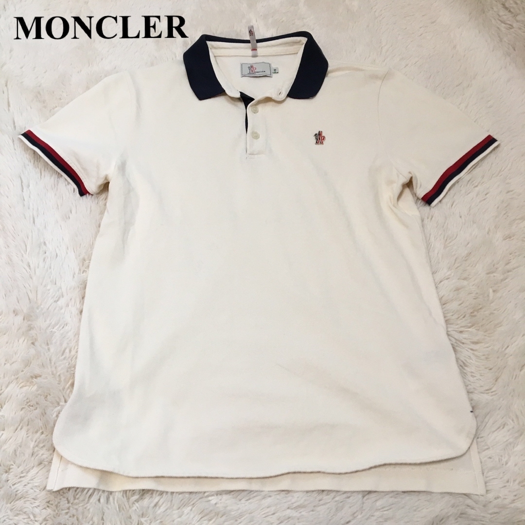 MONCLER(モンクレール)のモンクレール　ポロシャツ　トリコカラー　M メンズのトップス(ポロシャツ)の商品写真