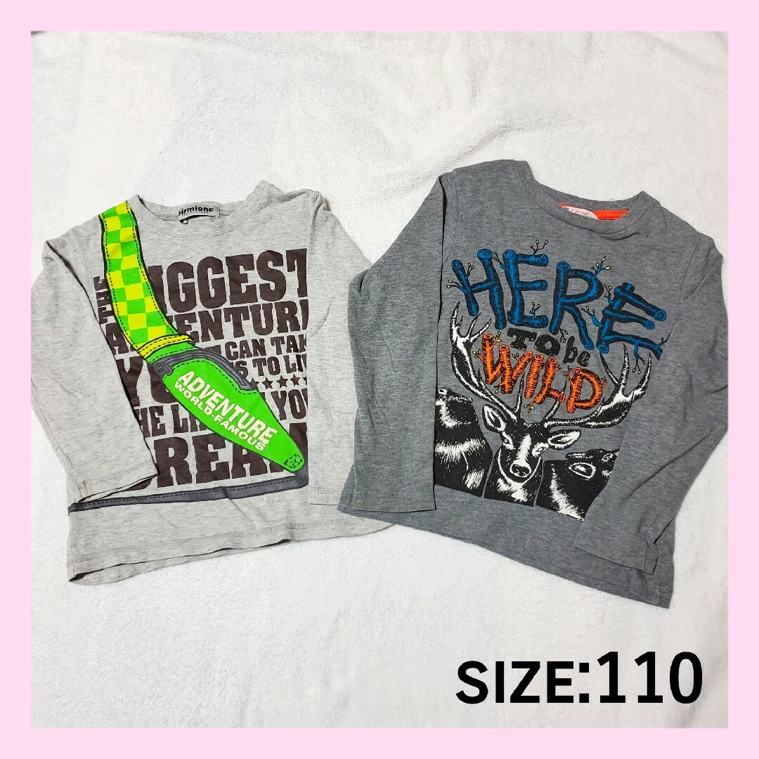 H&M(エイチアンドエム)の【2点セット】【110cm】H＆M Sirmione ロンＴ 男の子 子供 キッズ/ベビー/マタニティのキッズ服男の子用(90cm~)(Tシャツ/カットソー)の商品写真