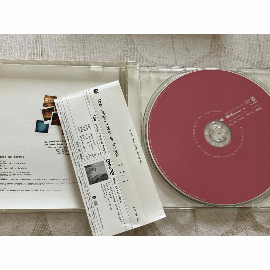 toe ／songs,ideas,we forgot toe エンタメ/ホビーのCD(ポップス/ロック(邦楽))の商品写真