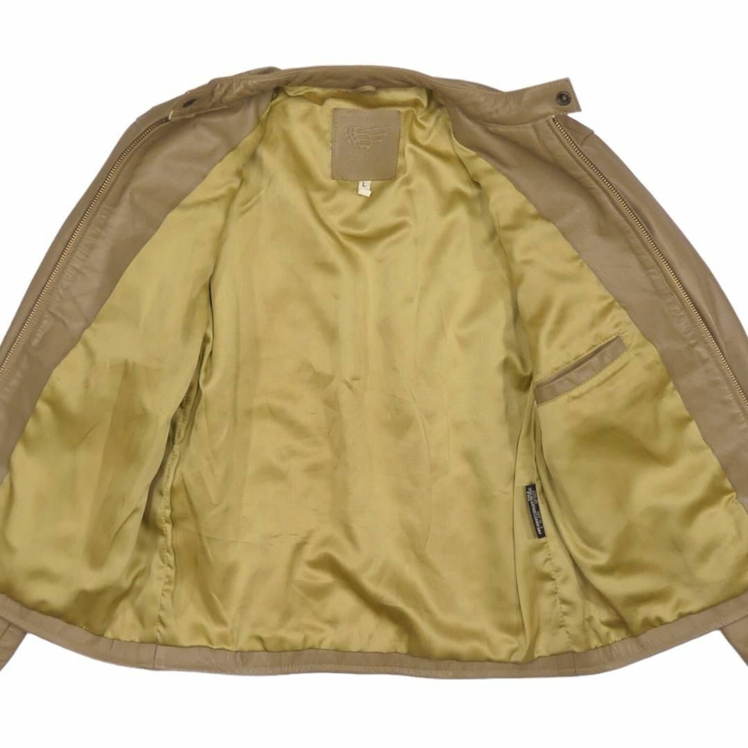 ライダースジャケット 本革 シングル L アメリカンノスタルジア TY3136 メンズのジャケット/アウター(レザージャケット)の商品写真