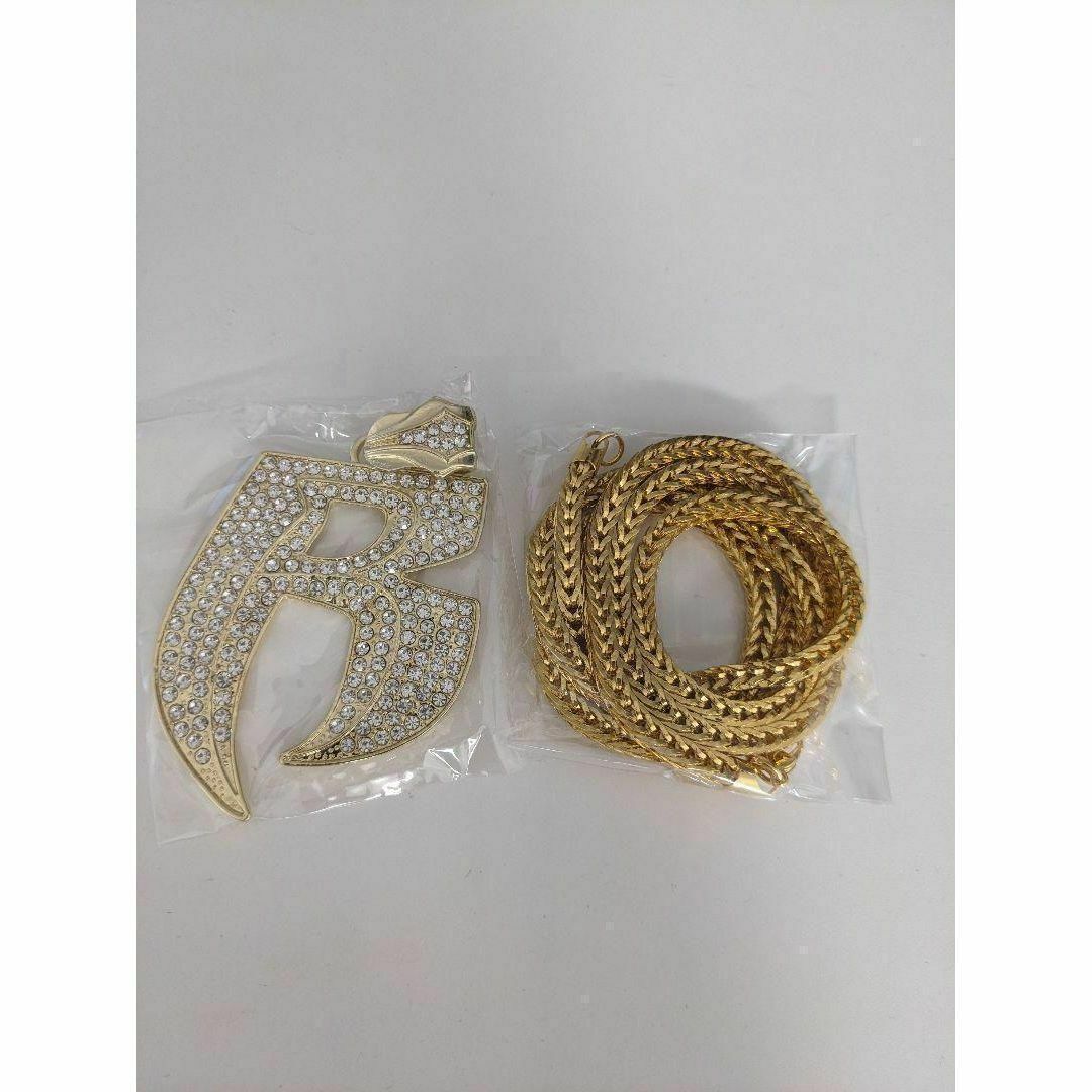 【新品】 ゴールド ネックレス CZダイヤモンド マイアミHIPHOPジュエリー メンズのアクセサリー(ネックレス)の商品写真