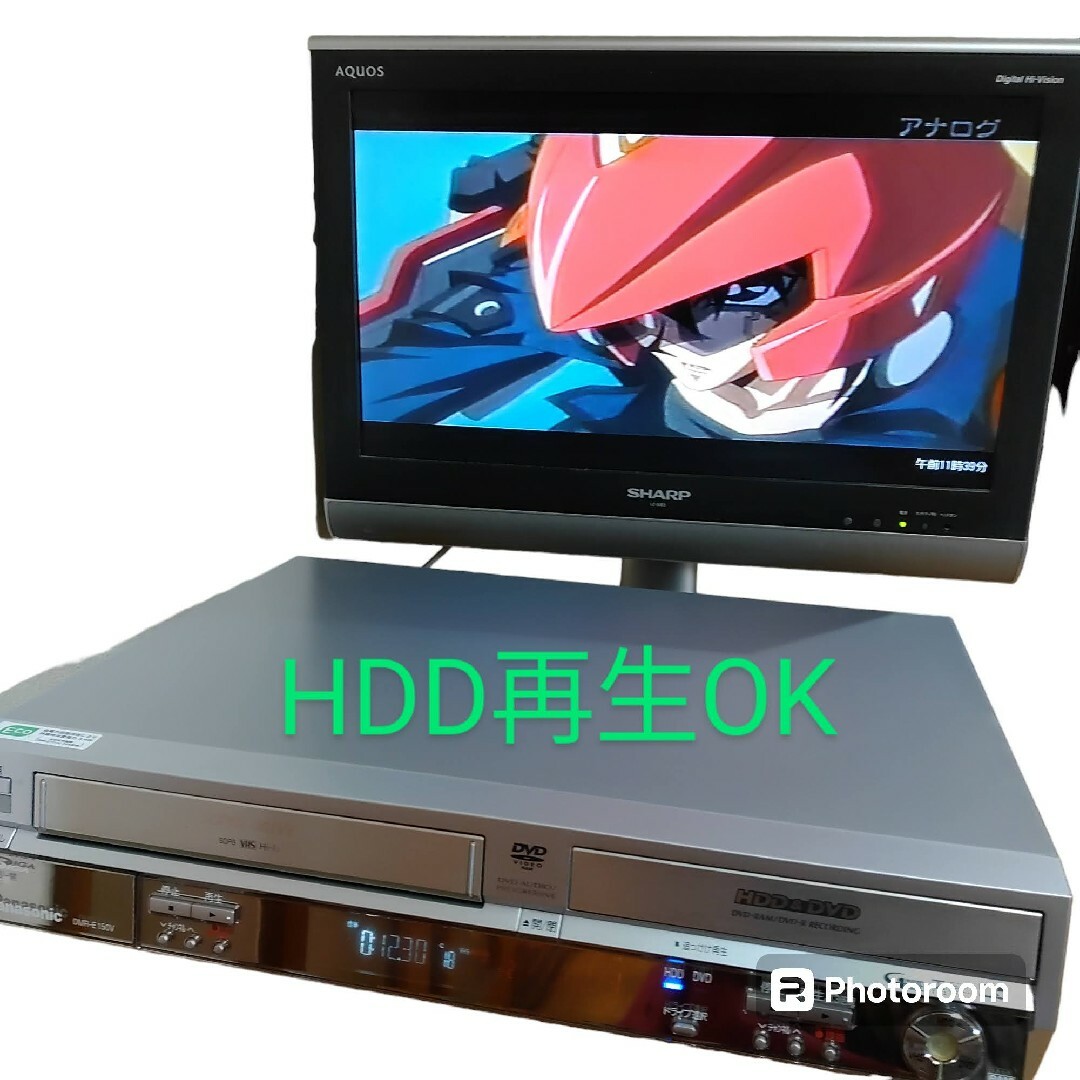 Panasonic(パナソニック)の【動作◎】パナソニック　VHS/HDD/DVDレコーダー　DMR-E150V スマホ/家電/カメラのテレビ/映像機器(DVDレコーダー)の商品写真