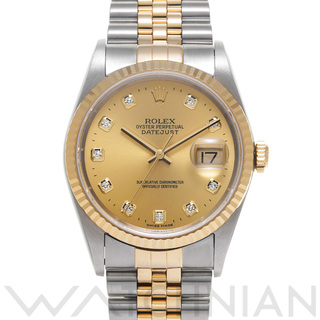 ロレックス(ROLEX)の中古 ロレックス ROLEX 16233G P番(2000年頃製造) シャンパン /ダイヤモンド メンズ 腕時計(腕時計(アナログ))