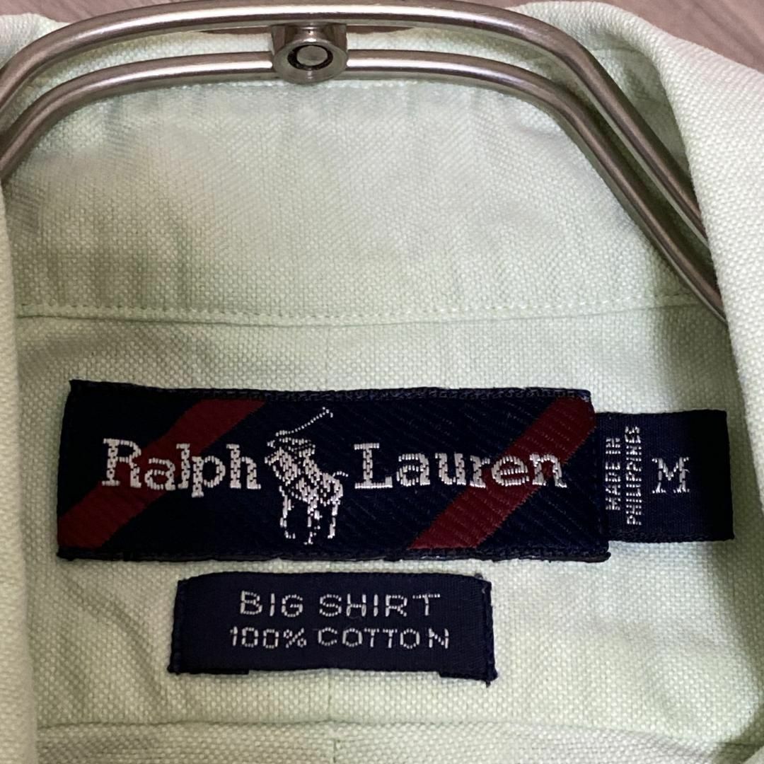 Ralph Lauren(ラルフローレン)のラルフローレン BD半袖シャツ 無地 グリーン ポニー刺繍 胸ポケット f56 メンズのトップス(シャツ)の商品写真