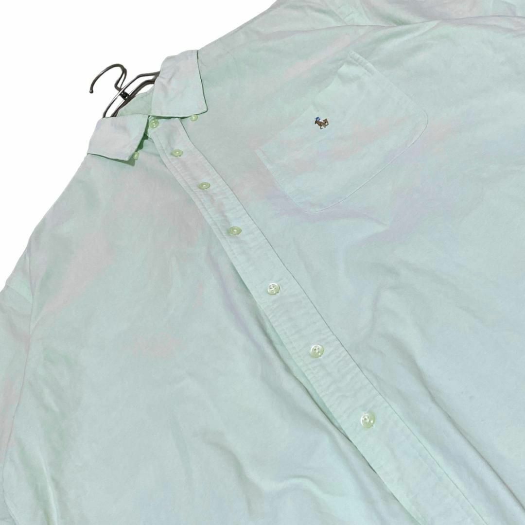 Ralph Lauren(ラルフローレン)のラルフローレン BD半袖シャツ 無地 グリーン ポニー刺繍 胸ポケット f56 メンズのトップス(シャツ)の商品写真