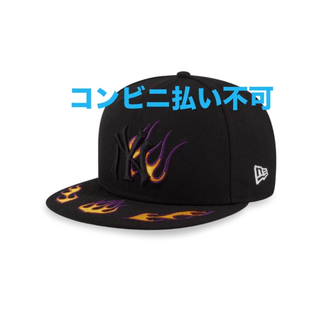 NEW ERA(ニューエラー)の59FIFTY Flame ニューヨーク・ヤンキース ブラック エンタメ/ホビーのタレントグッズ(スポーツ選手)の商品写真