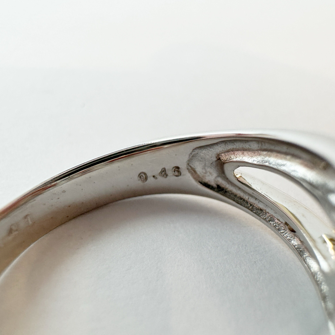K18WGパライバトルマリンリング0.141ct/D:0.46ctソーティング付 レディースのアクセサリー(リング(指輪))の商品写真