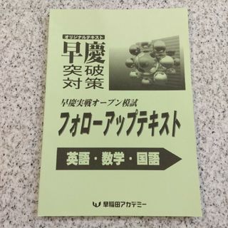 未使用  早稲田アカデミー　早慶実戦オープン模試　フォローアップテキスト(語学/参考書)