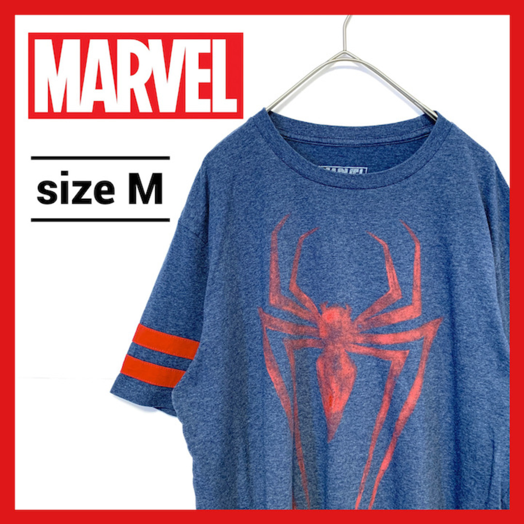 MARVEL(マーベル)の90s 古着 マーベル Tシャツ スパイダーマン ビッグロゴ M メンズのトップス(Tシャツ/カットソー(半袖/袖なし))の商品写真