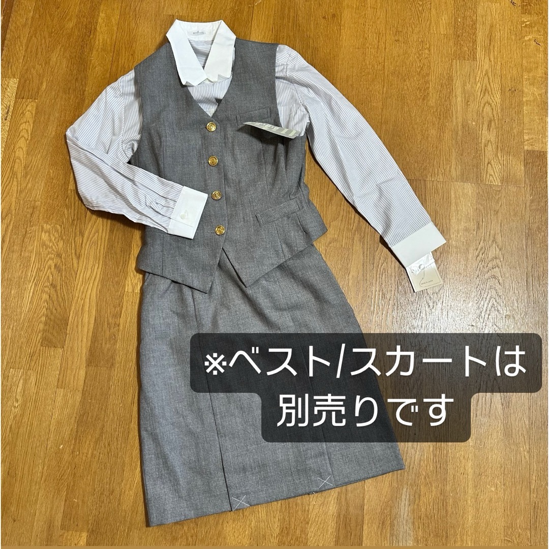 新品未使用【anfuni】レディース 事務服 オフィス ブラウスシャツ 11号 レディースのフォーマル/ドレス(スーツ)の商品写真